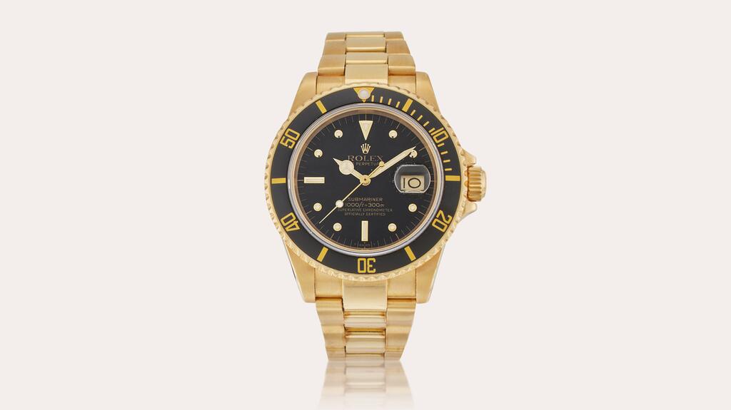 The circa 1984 yellow gold Rolex Ref. 1680/8 “Nipple Dial” Submariner owned by Al Giddings and worn on screen by Bill Paxton in “Titanic” Al Giddings Rolex Ref. 1680 Nipple Dial Submariner